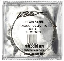 La Bella Plain Steel Ball End Guitar String .019 in, Single String