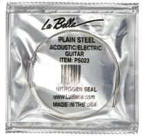 La Bella Plain Steel Ball End Guitar String .023 in, Single String