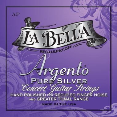 La Bella Pure Silver Hand Polished AP MT Guitar Strings, Full Set