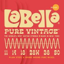 La Bella PV1150 Pure Vintage Electric Guitar Nickel Round-Wound 11-50