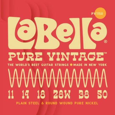 La Bella PV1150 Pure Vintage Electric Guitar Nickel Round-Wound 11-50