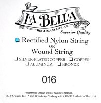 La Bella Rectified Nylon .016, Single String