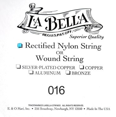 La Bella Rectified Nylon .016, Single String