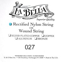 La Bella Rectified Nylon .027, Single String
