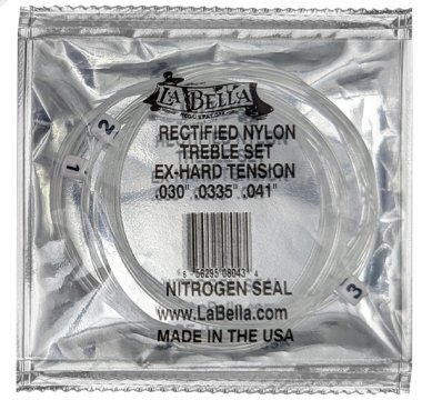 La Bella RN-XH Rectified Nylon XHT Classical Guitar Strings Treble Set