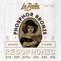 La Bella RPG-1856 Resophonic Guitar Phosphor Bronze (18-56), Full Set