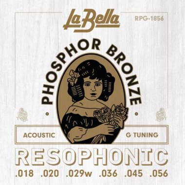 La Bella RPG-1856 Resophonic Guitar Phosphor Bronze (18-56), Full Set