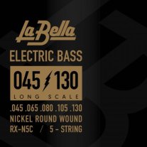La Bella RX-N5C Nickel-Plated Bass Guitar strings (45-130)
