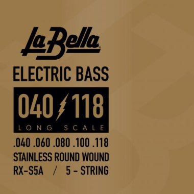 La Bella RX-S5A Stainless Steel Bass Guitar strings (40-118)