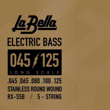 La Bella RX-S5B Stainless Steel Bass Guitar strings (45-125)