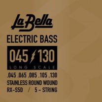 La Bella RX-S5D Stainless Steel Bass Guitar strings (45-130)
