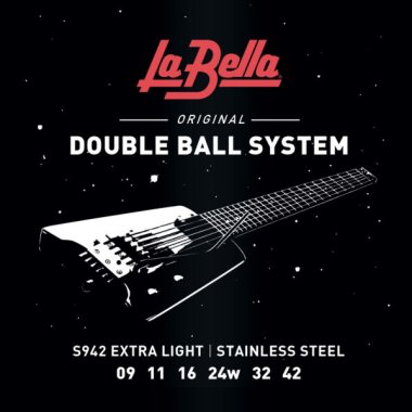 La Bella S942 Double Ball Steinberger Electric Guitar Strings 9-42