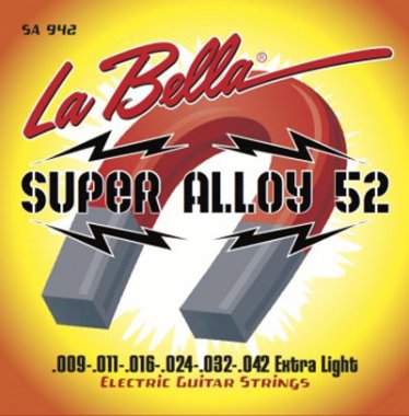 La Bella SA942 Super Alloy 52 Electric Guitar Strings 9-42