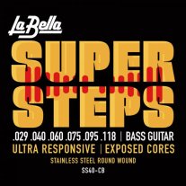 La Bella SS40-CB Super Steps Extra Light 6 String Bass Strings (29-118)
