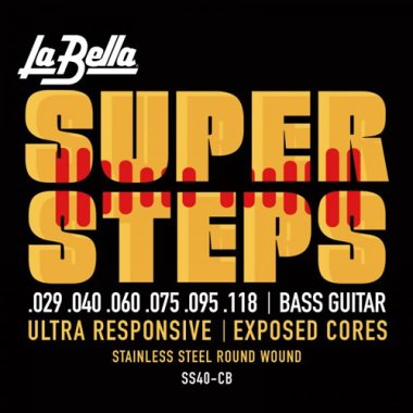 La Bella SS40-CB Super Steps Extra Light 6 String Bass Strings (29-118)