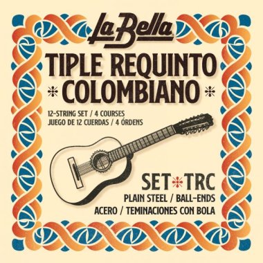 La Bella Tiple Requinto Colombiano 12 Strings 4 Courses TRC, Full Set