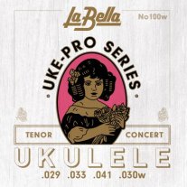 La Bella Uke-Pro Conc/Tenor Ukulele Strings LowG Set 100W, Wound 4th