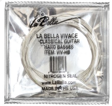 La Bella Vivace Carbon Classical Guitar Strings HT VIV-HB, Bass Set