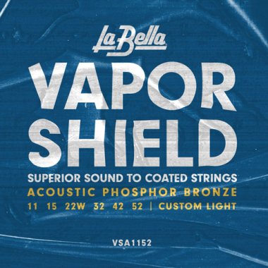 La Bella VSA1152 Vapor Shield Acoustic Guitar Strings 11-52