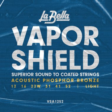 La Bella VSA1252 Vapor Shield Acoustic Guitar Strings 12-52