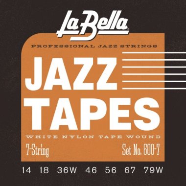 La Bella White Nylon Tape Wound 600-7 Seven String Electric 14-79