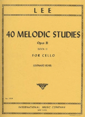 Lee | 40 Melodic Studies Op 31 Book II for cello