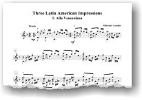 Loncar | Three Latin American Impressions for solo guitar