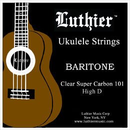 Luthier Baritone High D Ukulele Strings Clear Super Carbon 101