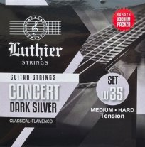 Luthier Concert Dark Silver Set 35 MHT Guitar Strings, Full Set