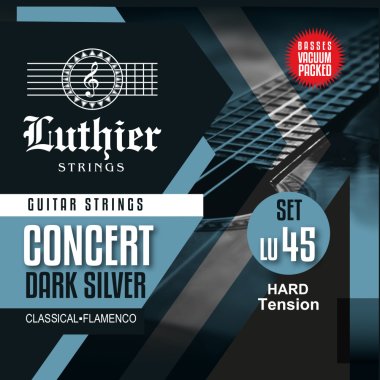 Luthier Concert Dark Silver Set 45 HT Guitar Strings, Full Set
