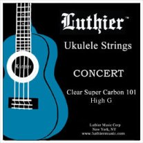Luthier Concert High G Ukulele Strings Clear Super Carbon 101
