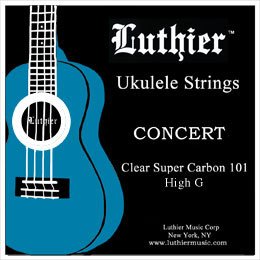 Luthier Concert High G Ukulele Strings Clear Super Carbon 101