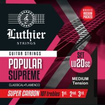 Luthier PS20 MT Guitar Strings with Super Carbon 101 trebles, Full Set