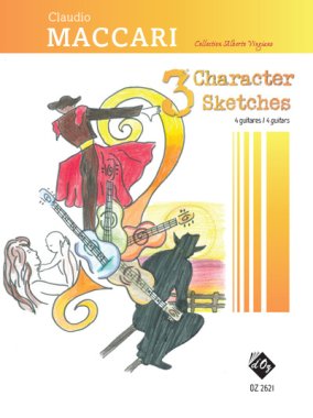 Maccari | 3 Character Sketches for 4 Guitars