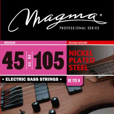 Magma BE170N Nickel Plated Steel Electric Bass Strings, Medium 45-105