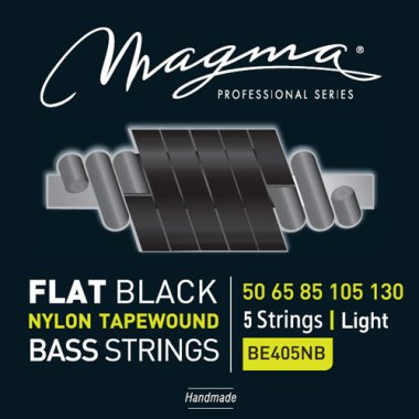 Magma BE405NB Black Nylon Tapewound 5-String Bass, Light 50-130