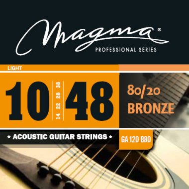 Magma GA120B80 80/20 Bronze Acoustic Strings, Light 10-48