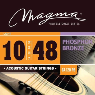 Magma GA120PB Phosphor Bronze Acoustic Strings, Light 10-48