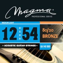 Magma GA140B80 80/20 Bronze Acoustic Strings, Medium 12-54