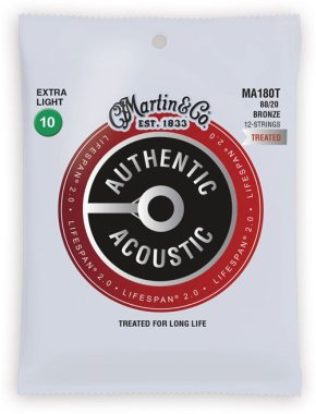 Martin Authentic Acoustic Lifespan 2.0 MA180T 8020 12String ExLt 10-47