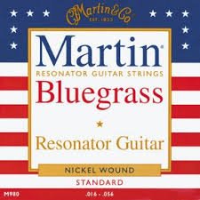 Martin Bluegrass Resonator Nickel Guitar Strings M980 Full Set