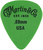 Martin Delrin 351 Pick .88mm, Green, One Pick