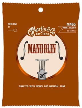 Martin M465 Monel Wound Mandolin Strings (11 - 40) Loop End, Full Set
