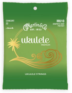 Martin M610 Premium Polygut Ukulele Strings, Concert