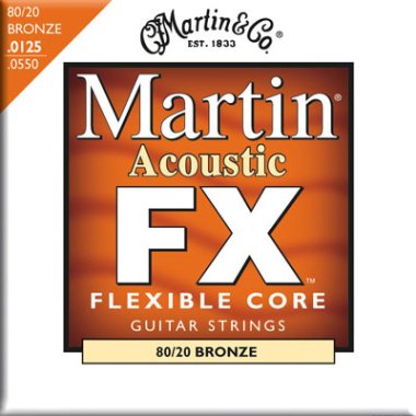 Martin MFX645 Flexible Core 80/20 Bronze Acoustic Guitar LtMed 12.5-55