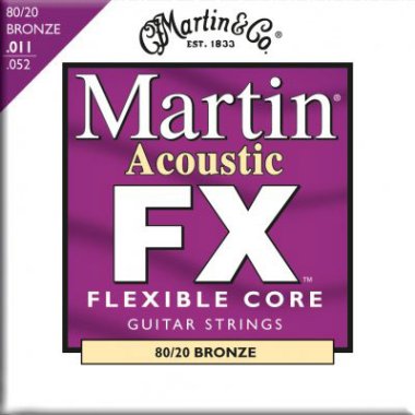 Martin MFX675 Flexible Core 80/20 Bronze Acoustic Guitar Cstm Lt 11-52