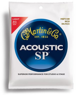 Martin MSP3100 80/20 Bronze Acoustic Guitar Strings Lt 12-54