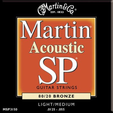 Martin MSP3150 80/20 Bronze Acoustic Guitar Strings Lt Med 12.5-55