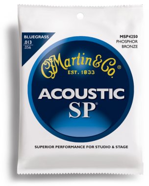 Martin MSP4250 Phosphor Bronze Acoustic Guitar Strings Bluegrass 13-56