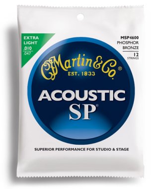 Martin MSP4600 Phosphor Bronze 12 String Acoustic Guitar Ex Lt 10-47